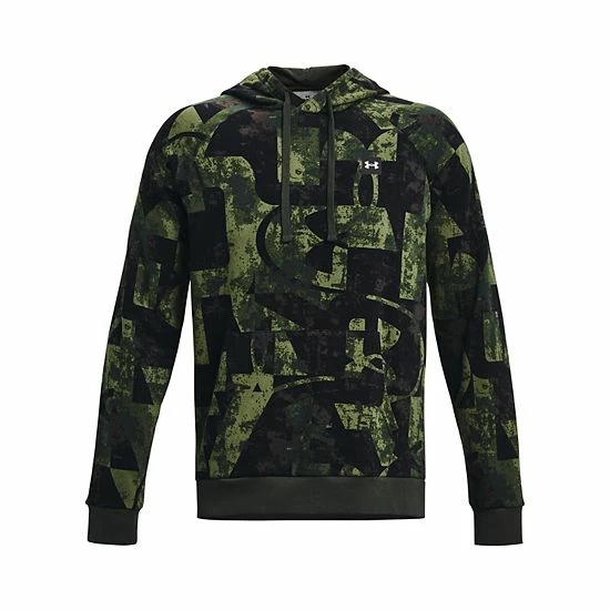 Big & Tall Under Armour Macro Branded Rival Fleece Hoodie Black 5 Big & Tall Under Armour Macro Branded Rival Fleece Hoodie Black - Image 5