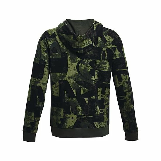 Big & Tall Under Armour Macro Branded Rival Fleece Hoodie Black 6 Big & Tall Under Armour Macro Branded Rival Fleece Hoodie Black - Image 6