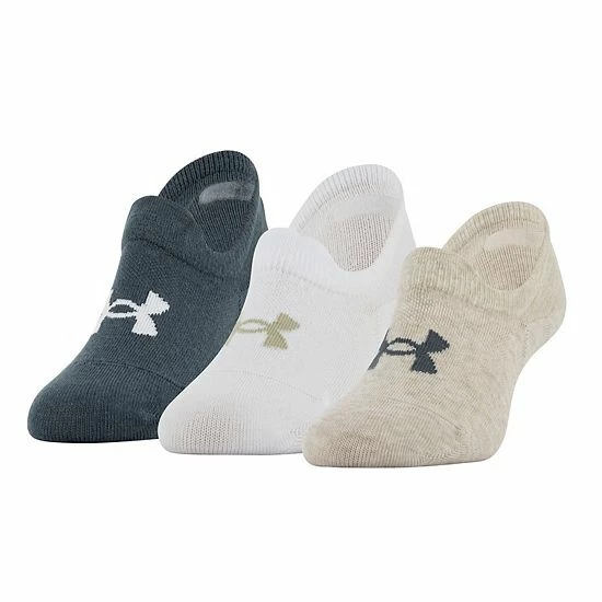 Men's Under Armour 3-pack Liner Socks Khaki Base 4 Men's Under Armour 3-pack Liner Socks Khaki Base - Image 4