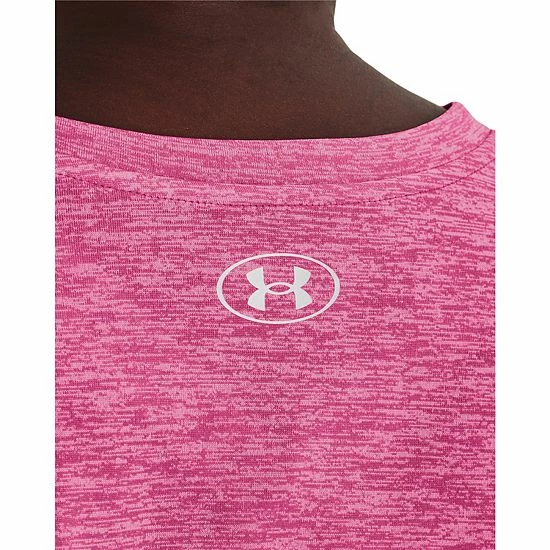 Plus Size Under Armour Tech™ Twist Script Logo Tee Black 3 Plus Size Under Armour Tech™ Twist Script Logo Tee Black - Image 3