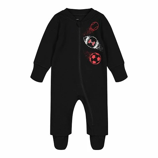 Baby Boy Under Armour Sportsball Graphic Sleep & Play 1 Baby Boy Under Armour Sportsball Graphic Sleep & Play