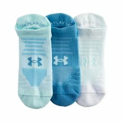 Women's Under Armour UA 3 Pack No Show Play Up Tab Socks Fuse Teal Ast -Under Armour SHOP unnamed file 5175