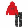 Toddler Boy Under Armour Big Logo Graphic Hoodie & Splice Dye Jogger Pants Set