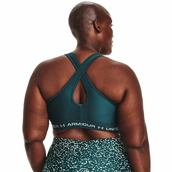 Plus Size Under Armour Crossback 2.0 Medium-Impact Sports Bra Cerise 2 Plus Size Under Armour Crossback 2.0 Medium-Impact Sports Bra Cerise - Image 2