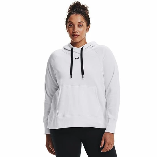 Plus Size Under Armour Rival Fleece Hoodie Oatmeal Heather 3 Plus Size Under Armour Rival Fleece Hoodie Oatmeal Heather - Image 3