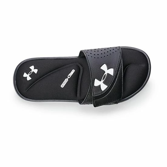 Under Armour Ignite VI Kids' Slide Sandals White Black Black 5 Under Armour Ignite VI Kids' Slide Sandals White Black Black - Image 5