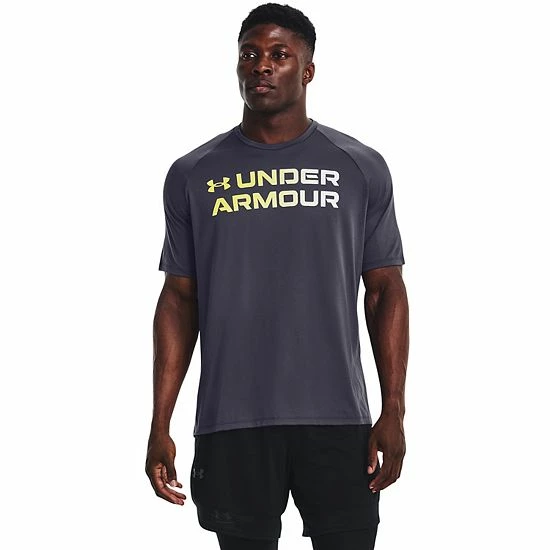 Men's Under Armour Gradient Tech 2.0 Tee Tempered Steel 1 Men's Under Armour Gradient Tech 2.0 Tee Tempered Steel