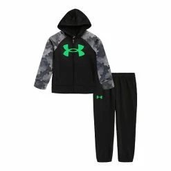 Toddler Boy Under Armour Zip-Up Raglan Graphic Hoodie & Jogger Pants Set