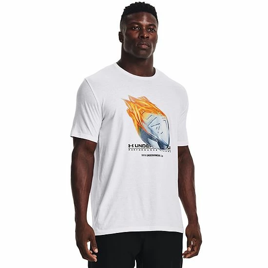 Men's Under Armour Football Game Mode Tee White 5 Men's Under Armour Football Game Mode Tee White - Image 5