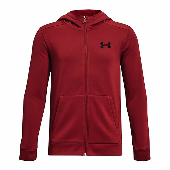 Boys 8-20 Under Armour Armour Fleece® Full Zip Hoodie Dark Teal 1 Boys 8-20 Under Armour Armour Fleece® Full Zip Hoodie Dark Teal