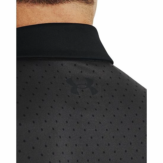 Men's Under Armour Patterned Performance Golf Polo White 3 Men's Under Armour Patterned Performance Golf Polo White - Image 3