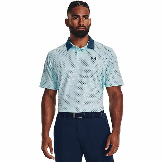 Men's Under Armour Patterned Performance Golf Polo White 7 Men's Under Armour Patterned Performance Golf Polo White - Image 7