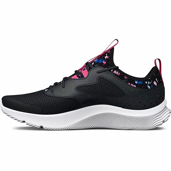 Under Armour UA Infinity 2.0 Big Kids' Printed Running Shoes Black 2 Under Armour UA Infinity 2.0 Big Kids' Printed Running Shoes Black - Image 2