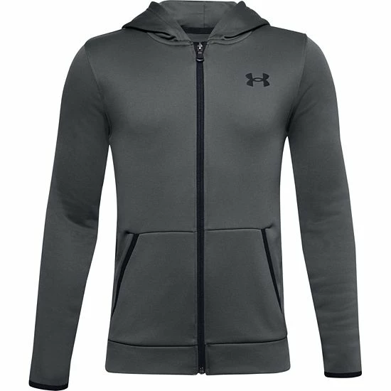 Boys 8-20 Under Armour Armour Fleece® Full Zip Hoodie Dark Teal 5 Boys 8-20 Under Armour Armour Fleece® Full Zip Hoodie Dark Teal - Image 5