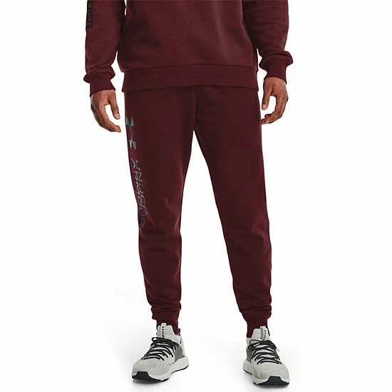 Men's Under Armour Rival Fleece Joggers Chestnut Red 1 Men's Under Armour Rival Fleece Joggers Chestnut Red