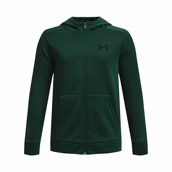 Boys 8-20 Under Armour Armour Fleece® Full Zip Hoodie Dark Teal 8 Boys 8-20 Under Armour Armour Fleece® Full Zip Hoodie Dark Teal - Image 8