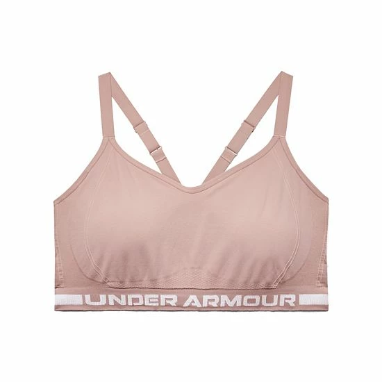 Plus Size Under Armour Seamless Low-Impact Longline Sports Bra White 3 Plus Size Under Armour Seamless Low-Impact Longline Sports Bra White - Image 3