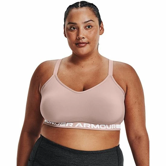 Plus Size Under Armour Seamless Low-Impact Longline Sports Bra White 5 Plus Size Under Armour Seamless Low-Impact Longline Sports Bra White - Image 5