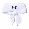 Women's Under Armour Tie Headband White Black