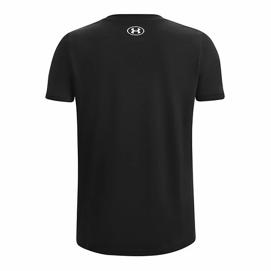 Boys 8-20 Under Armour Game On Football Tee Black 2 Boys 8-20 Under Armour Game On Football Tee Black - Image 2