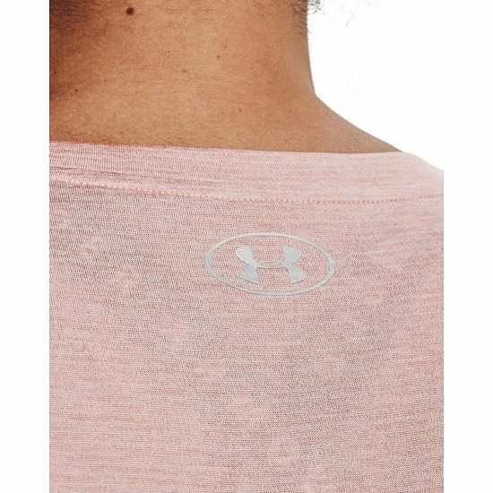 Plus Size Under Armour Tech V-Neck Twist Tee Hushed Pink 4 Plus Size Under Armour Tech V-Neck Twist Tee Hushed Pink - Image 4