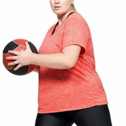 Plus Size Under Armour Tech V-Neck Twist Tee Hushed Pink 27 Plus Size Under Armour Tech V-Neck Twist Tee Hushed Pink -Under Armour SHOP unnamed file 5719