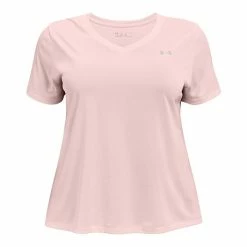 Plus Size Under Armour Tech V-Neck Twist Tee Hushed Pink 35 Plus Size Under Armour Tech V-Neck Twist Tee Hushed Pink -Under Armour SHOP unnamed file 5727