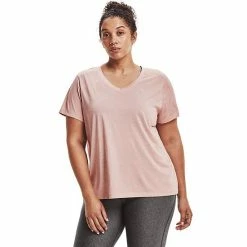 Plus Size Under Armour Tech V-Neck Twist Tee Hushed Pink 38 Plus Size Under Armour Tech V-Neck Twist Tee Hushed Pink -Under Armour SHOP unnamed file 5730