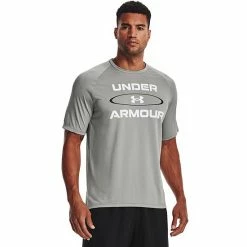Men's Under Armour Tech 2.0 Wordmark Graphic Tee Radio Red