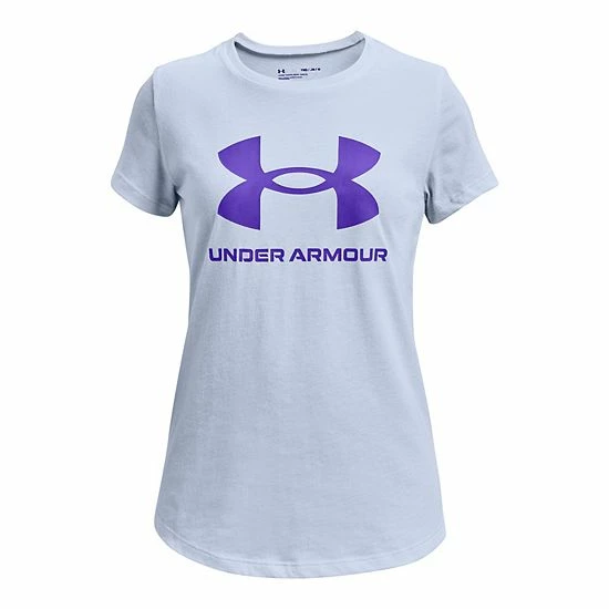 Girls 7-16 Under Armour Big Logo Tech Tee Black Purple 10 Girls 7-16 Under Armour Big Logo Tech Tee Black Purple - Image 10