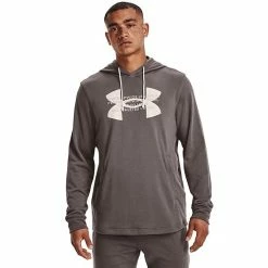 Men's Under Armour Rival Terry Logo Hoodie Fresh Clay