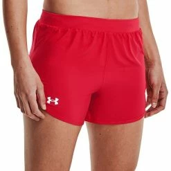 Women's Under Armour Fly By 2.0 Running Shorts Red