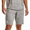 Men's Under Armour Rival French-Terry Shorts Khaki Base Heather