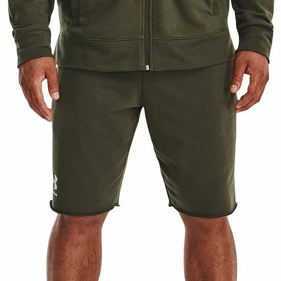 Men's Under Armour Rival French-Terry Shorts Khaki Base Heather 14 Men's Under Armour Rival French-Terry Shorts Khaki Base Heather - Image 14