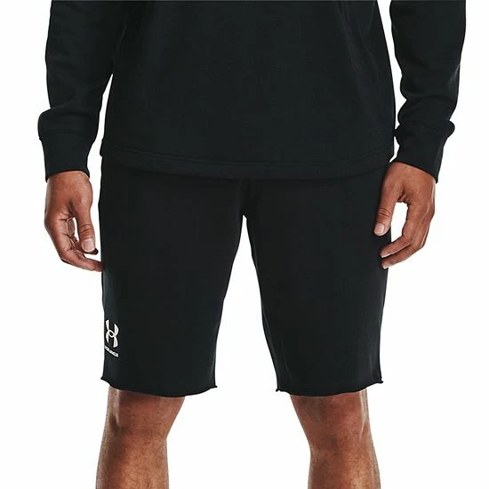 Men's Under Armour Rival French-Terry Shorts Khaki Base Heather 20 Men's Under Armour Rival French-Terry Shorts Khaki Base Heather - Image 20