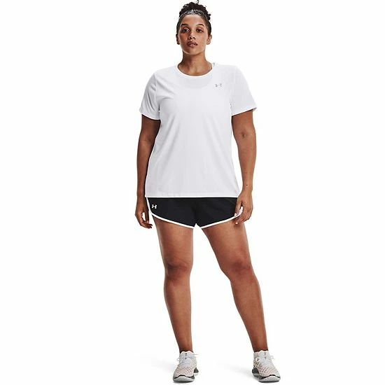 Plus Size Under Armour Fly By 2.0 Shorts Brilliance Pink 3 Plus Size Under Armour Fly By 2.0 Shorts Brilliance Pink - Image 3