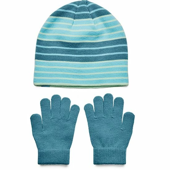 Girls Under Armour Beanie & Glove Combo Cerise 2 Girls Under Armour Beanie & Glove Combo Cerise - Image 2