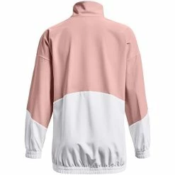 Women's Under Armour Woven Full-Zip Oversized Jacket Black White Pink -Under Armour SHOP unnamed file 6338