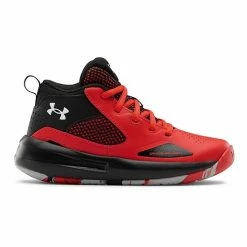 Under Armour Lockdown 5 Preschool Kids' Basketball Shoes Versa Red Black