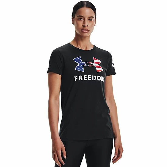 Women's Under Armour Freedom Veterans Day Logo Tee Black 1 Women's Under Armour Freedom Veterans Day Logo Tee Black