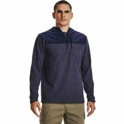 Men's Under Armour Specialist Grid Quarter Zip Hoodie Marine Od Green