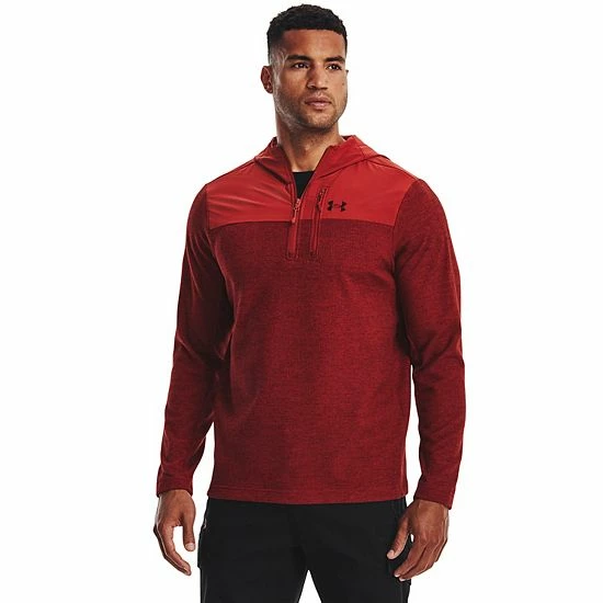 Men's Under Armour Specialist Grid Quarter Zip Hoodie Marine Od Green 11 Men's Under Armour Specialist Grid Quarter Zip Hoodie Marine Od Green - Image 11