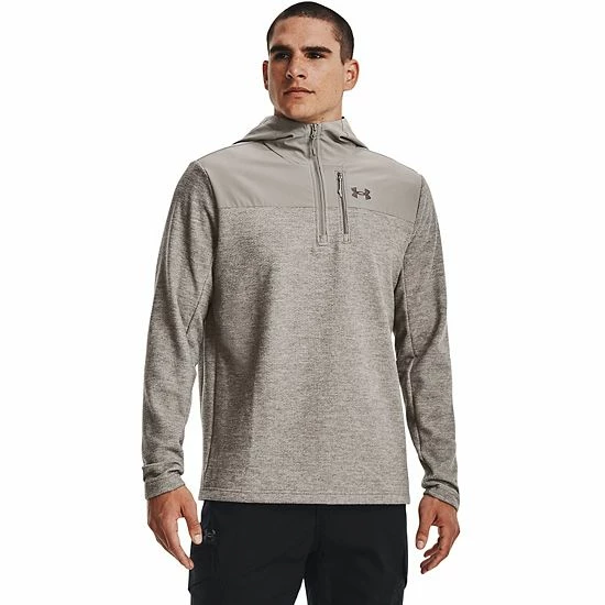 Men's Under Armour Specialist Grid Quarter Zip Hoodie Marine Od Green 12 Men's Under Armour Specialist Grid Quarter Zip Hoodie Marine Od Green - Image 12