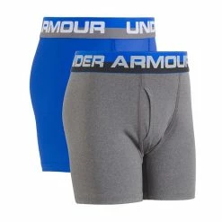 Boys 7-20 Under Armour 2-Pack Performance Boxer Briefs Blue Gray