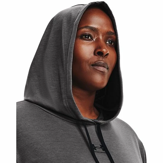 Plus Size Under Armour Rival French-Terry Fleece Hoodie Jet Gray Mod Gray 4 Plus Size Under Armour Rival French-Terry Fleece Hoodie Jet Gray Mod Gray - Image 4