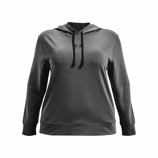 Plus Size Under Armour Rival French-Terry Fleece Hoodie Jet Gray Mod Gray 5 Plus Size Under Armour Rival French-Terry Fleece Hoodie Jet Gray Mod Gray - Image 5