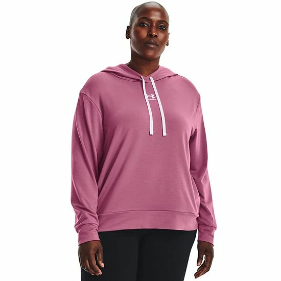 Plus Size Under Armour Rival French-Terry Fleece Hoodie Jet Gray Mod Gray 9 Plus Size Under Armour Rival French-Terry Fleece Hoodie Jet Gray Mod Gray - Image 9