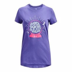 Girls 7-16 Under Armour Work Your Magic Tee Black