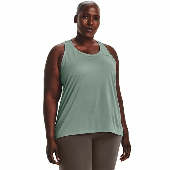 Plus Size Under Armour Tech Twist Tank Opal Green 6 Plus Size Under Armour Tech Twist Tank Opal Green - Image 6