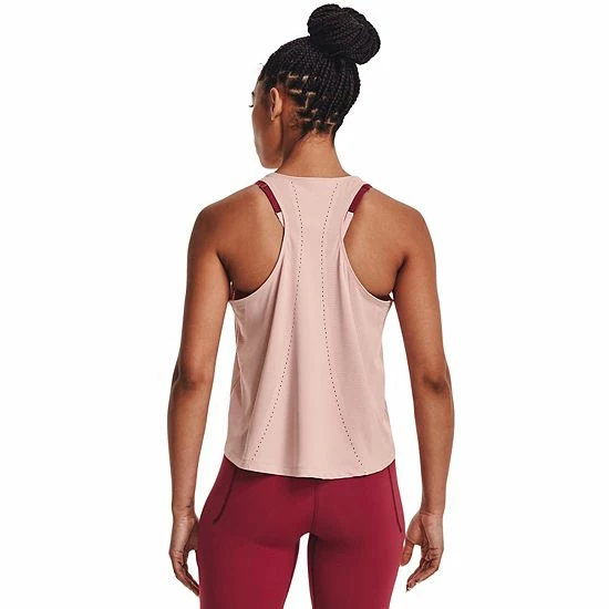 Women's Under Armour Engineered Knit Tank Top Retro Pink 2 Women's Under Armour Engineered Knit Tank Top Retro Pink - Image 2